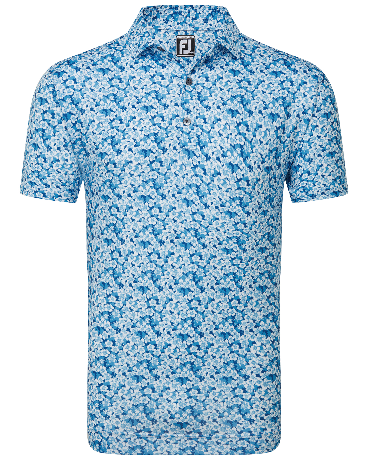 Primrose Print, Polo, Herre - ocean__deep_blue_white