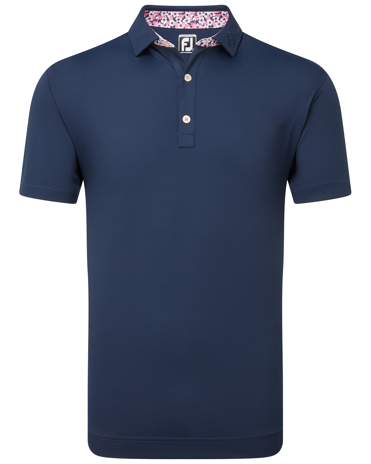 Solid with Primrose Trim, Polo, Herre - navy